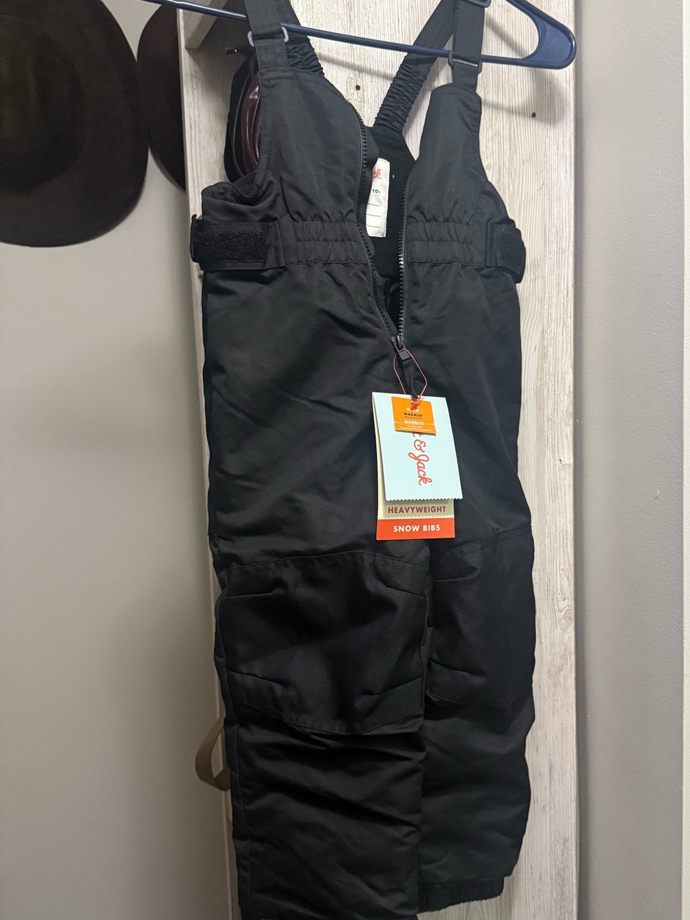 Cold Weather Black Snow Bibs - Kids